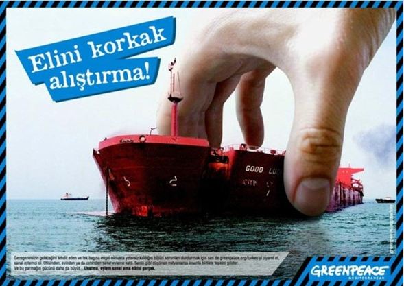 Greenpeace'den çarpıcı reklamlar