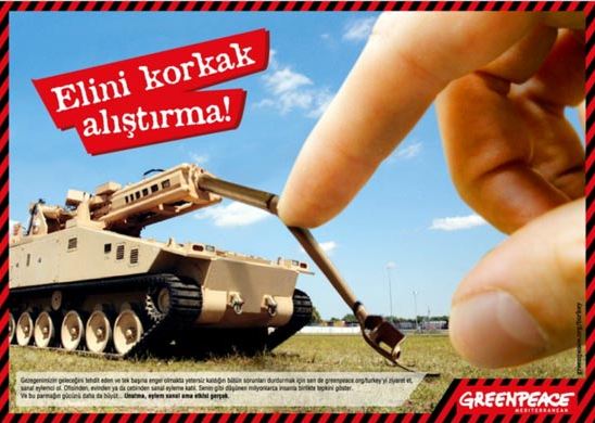 Greenpeace'den çarpıcı reklamlar