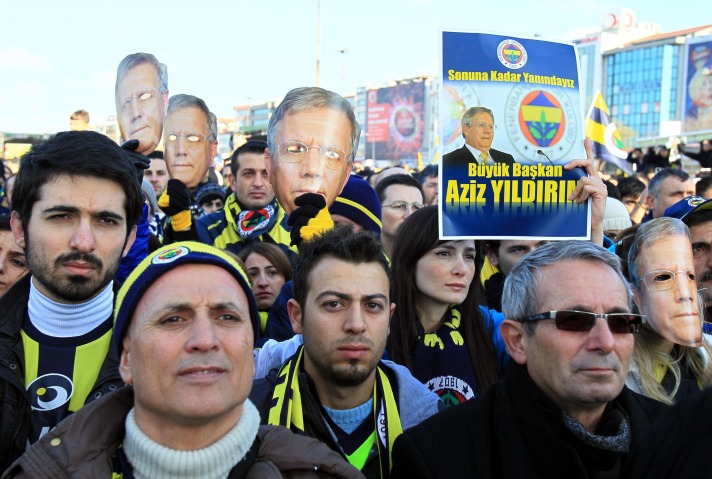 Kadıköy'de Fenerbahçe mitingi