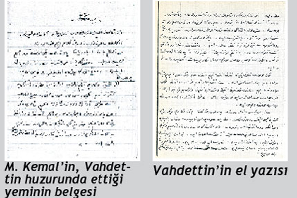 Sultan Vahdettin'in Atatürk'e ettirdiği yemin