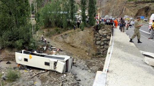 Erzurum'da feci kaza