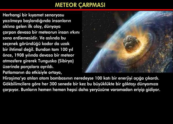 Dünyanın sonunu getirecek 14 olay