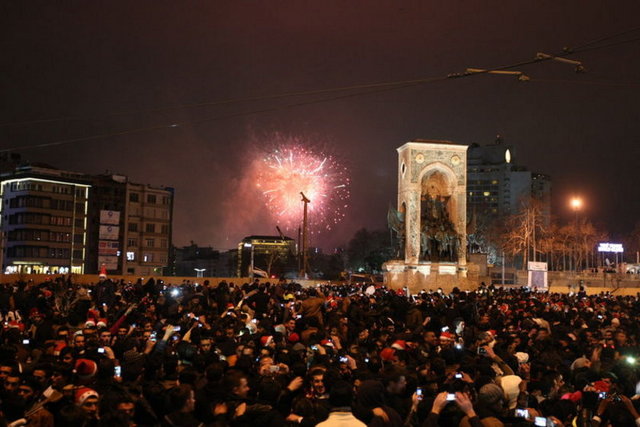 Taksim'de yılbaşı