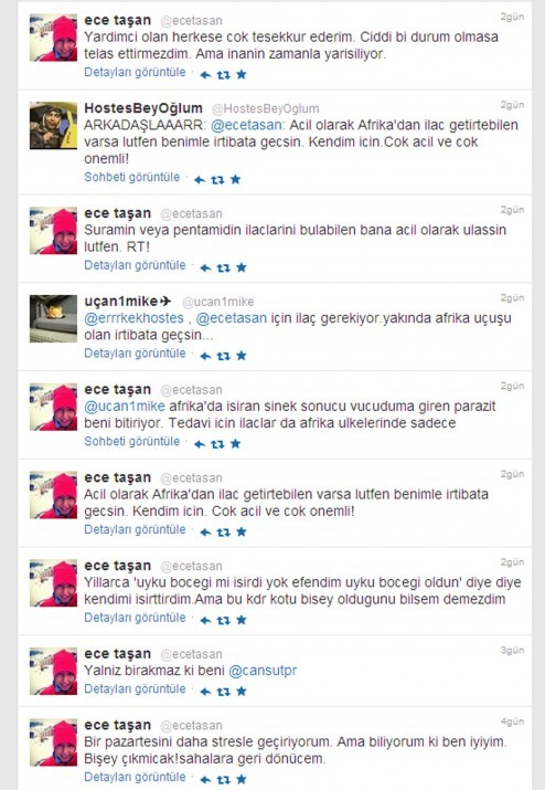 Uyku hastalığına twitter'den yardım istedi