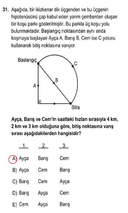 YGS 2013 soru ve cevapları