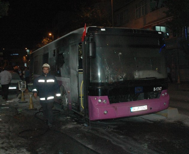 İETT otobüsüne molotoflu saldırı!