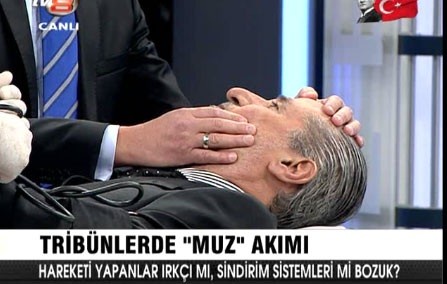 Canlı yayında muz rezaleti