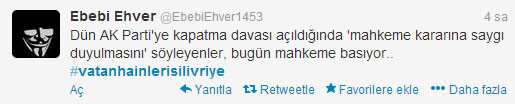 Ergenekon kararlarına ilk yorum twitter'dan