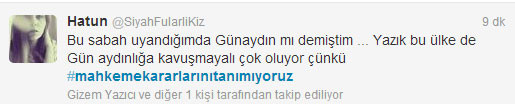 Ergenekon kararlarına ilk yorum twitter'dan