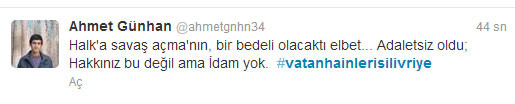 Ergenekon kararlarına ilk yorum twitter'dan