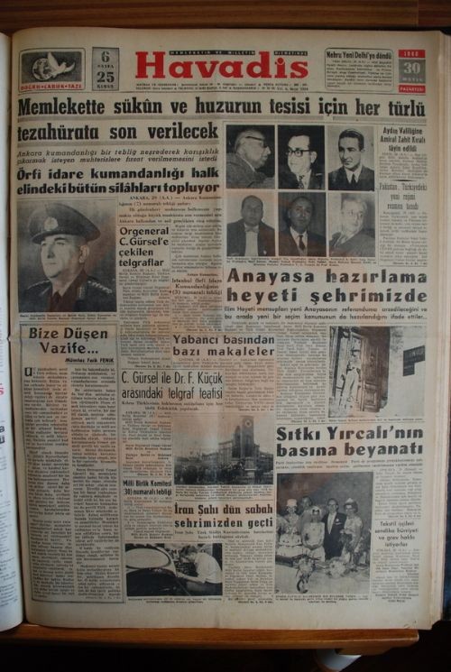 27 Mayıs Darbesi'nin gazete manşetleri