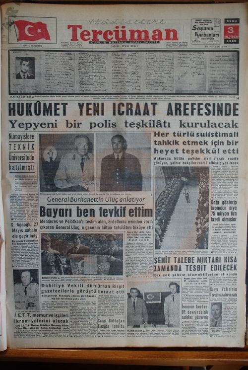 27 Mayıs Darbesi'nin gazete manşetleri