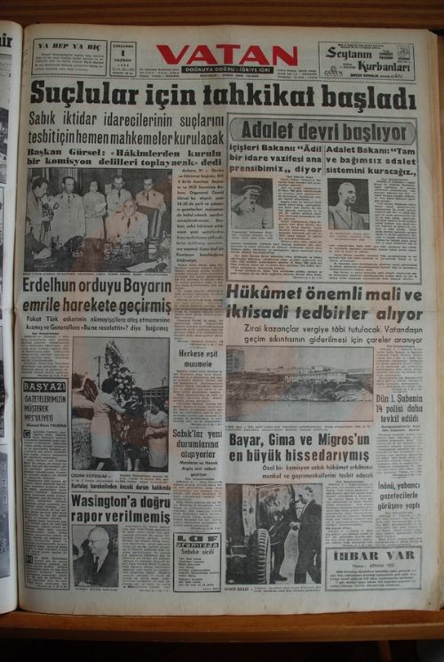 27 Mayıs Darbesi'nin gazete manşetleri