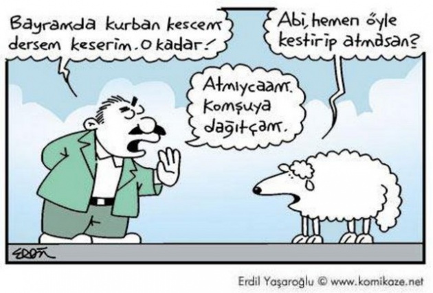 Kurban Bayramı karikatürleri kırdı geçirdi!