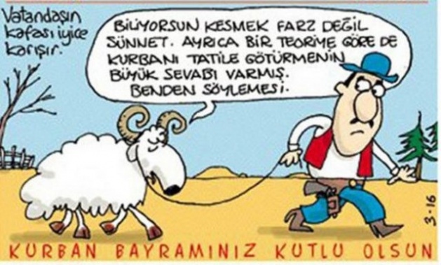 Kurban Bayramı karikatürleri kırdı geçirdi!