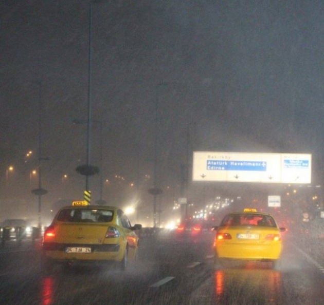 İstanbul'dan kar manzaraları