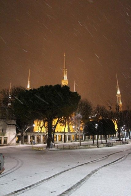 İstanbul'dan kar manzaraları