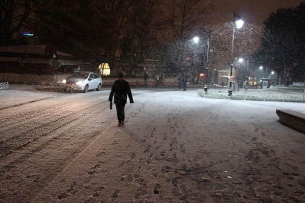 İstanbul'dan kar manzaraları