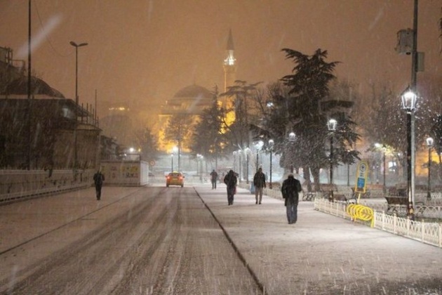 İstanbul'dan kar manzaraları