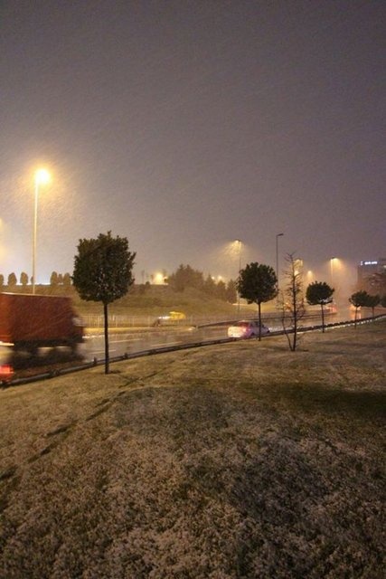 İstanbul'dan kar manzaraları