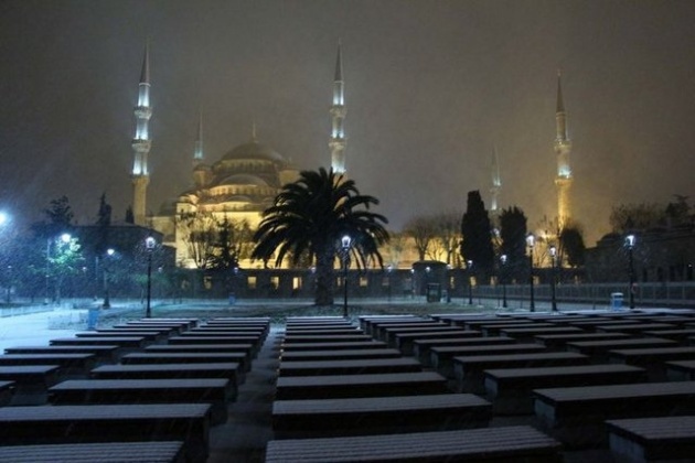 İstanbul'dan kar manzaraları