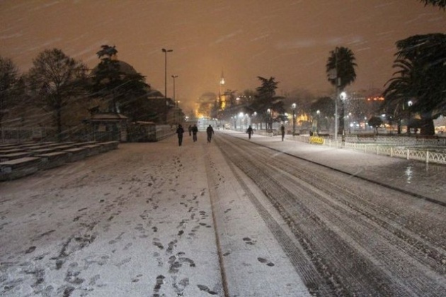 İstanbul'dan kar manzaraları