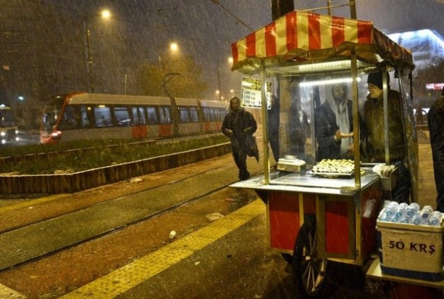 İstanbul'dan kar manzaraları