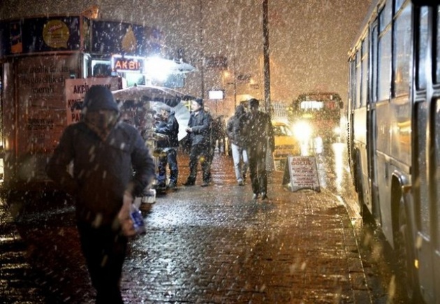 İstanbul'dan kar manzaraları