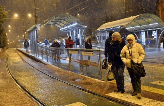 İstanbul'dan kar manzaraları