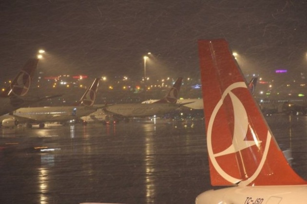 İstanbul'dan kar manzaraları