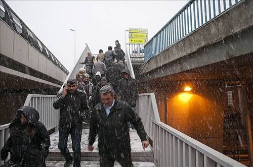 İstanbul'dan kar manzaraları