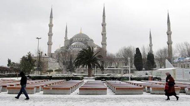 İstanbul'dan kar manzaraları