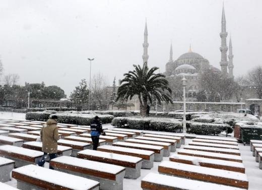 İstanbul'dan kar manzaraları