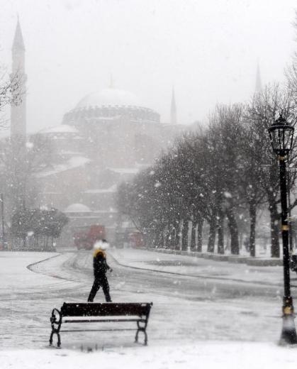 İstanbul'dan kar manzaraları