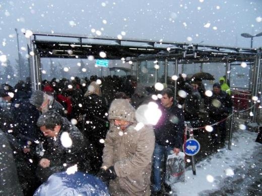 İstanbul'dan kar manzaraları