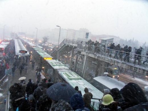 İstanbul'dan kar manzaraları