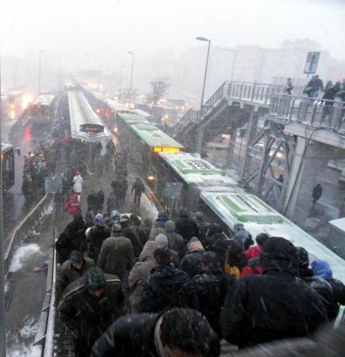 İstanbul'dan kar manzaraları