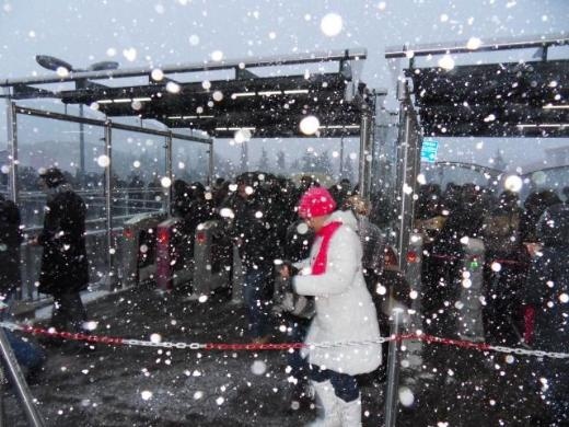 İstanbul'dan kar manzaraları