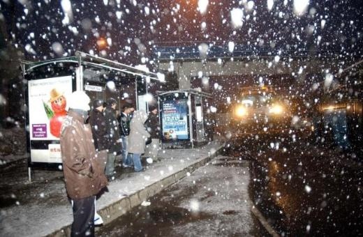 İstanbul'dan kar manzaraları