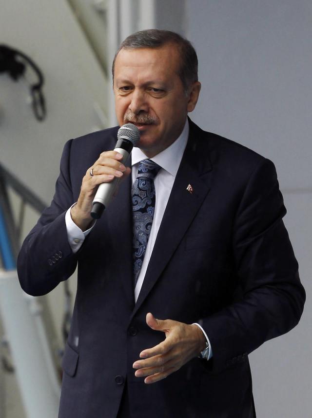 Başbakan Erdoğan'a bayraklı çoşku seli