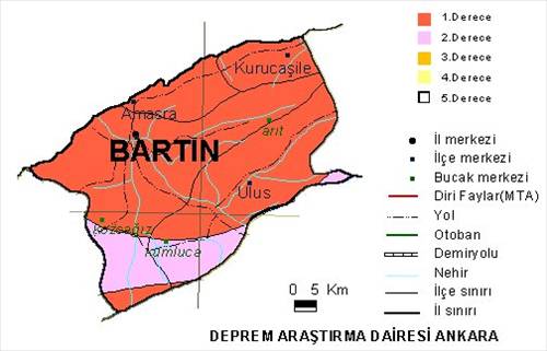 İl il deprem haritası