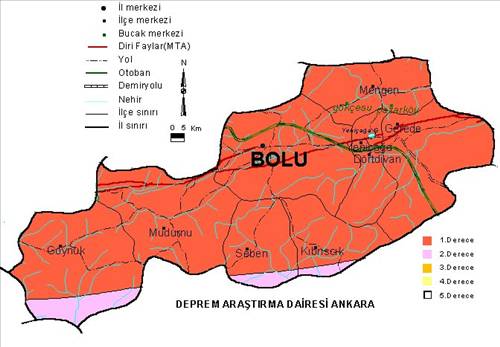 İl il deprem haritası