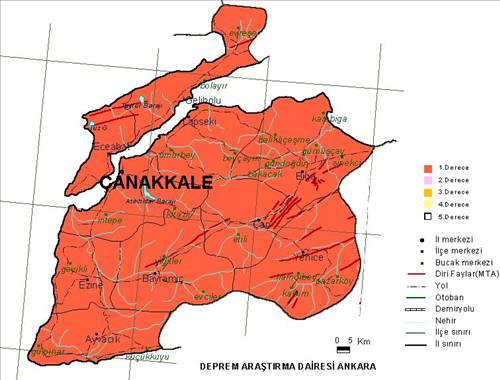 İl il deprem haritası