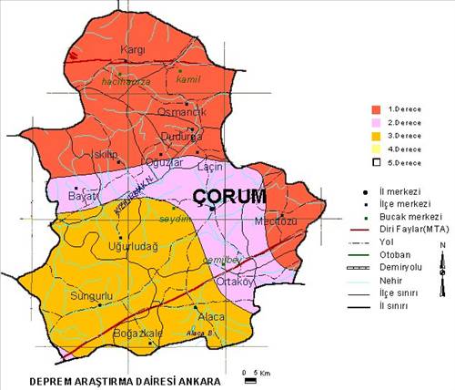 İl il deprem haritası