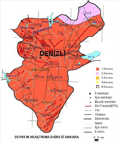 İl il deprem haritası