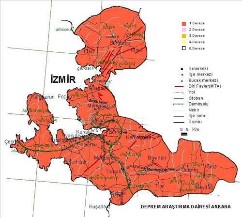 İl il deprem haritası