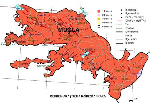 İl il deprem haritası