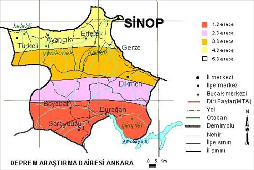 İl il deprem haritası