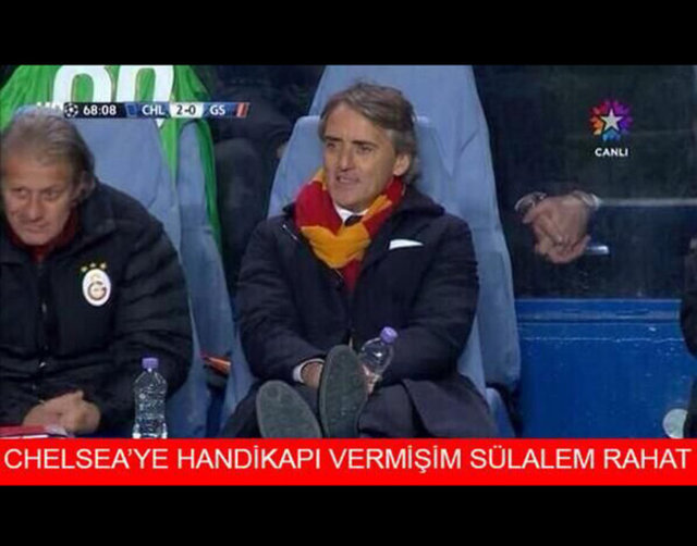 Mancini caps'leri sosyal medyayı salladı