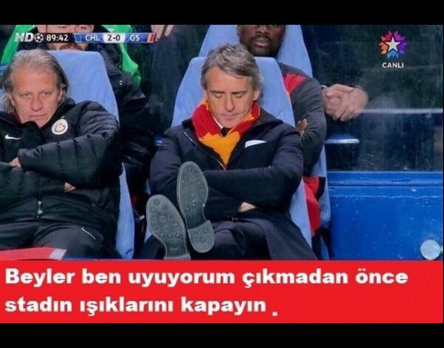 Mancini caps'leri sosyal medyayı salladı